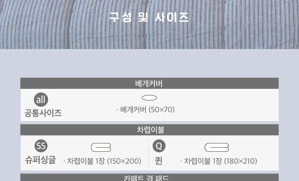 포멀 마이크로화이바 차렵이불 싱글 침구 단품 세트 상세5