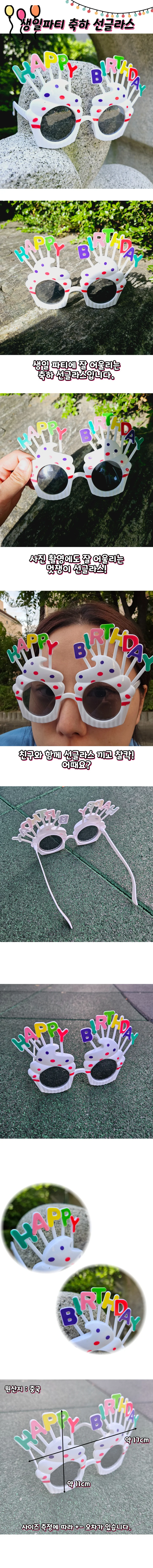 생일 축하 파티 선글라스 상세1