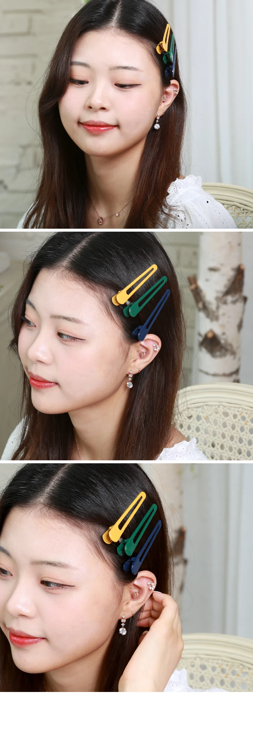 롱 헤어핀 롱집게핀 일자헤어핀 미용실집게핀 상세3