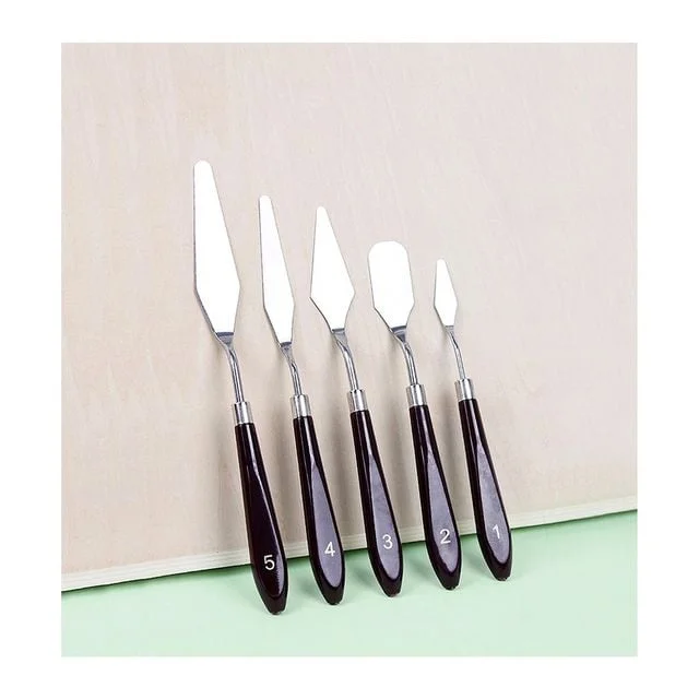 5종 조각칼 페인팅 나이프 세트 스패츌라 미술 화방용품