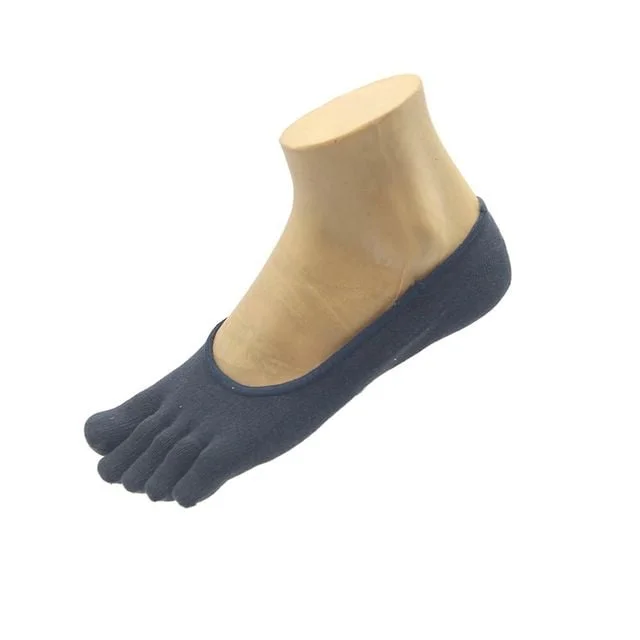 남성용 발가락 덧신 양말 다크네이비 3켤레