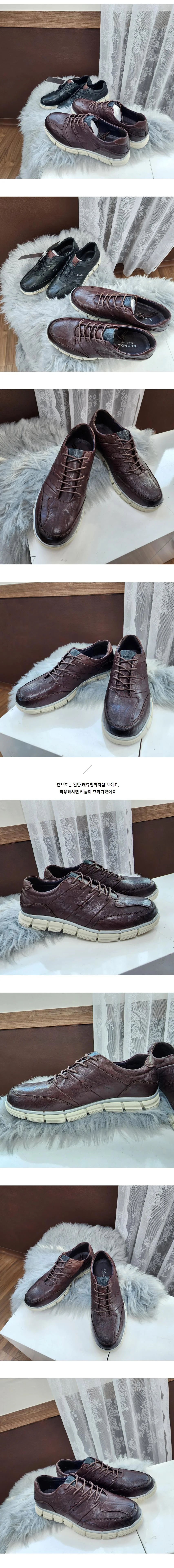 천연물소가죽 남성 중년 캐쥬얼화 B3107 상세3