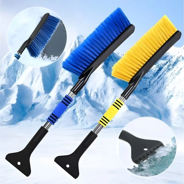롱 브러쉬 성에제거기 자동차 눈제거 스크래퍼 빗자루