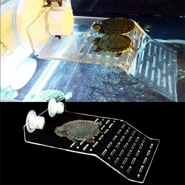 거북이 쉼터 하늘다리 일광욕 육지 놀이터 S 18*8cm