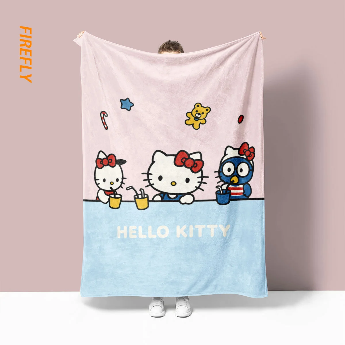 Hellokitty 플란넬 담요 캐릭터 아동 산리오 디지털 프린트 에어컨 담요 낮잠 덮개 상세1