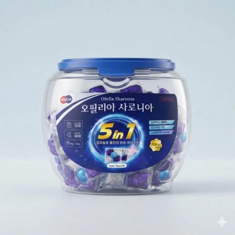 샤로니아 캡슐세제52개 오필리아 실내건조 캡슐 세제 액체 드럼용