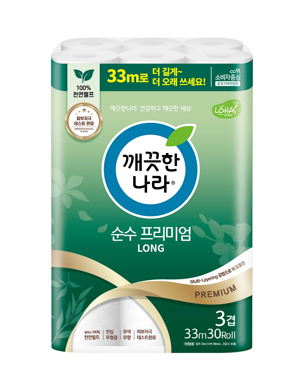 깨끗한나라 순수 프리미엄 33mx30롤 상세3