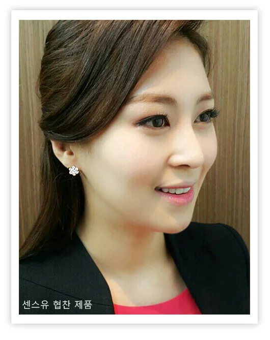 앤틱 플라워 큐빅 실버 스터드 귀걸이 은귀걸이 상세1
