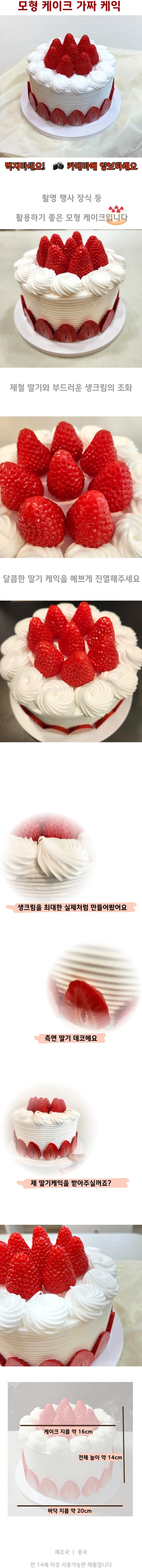 가짜 모형케이크 생일파티 돌상 웨딩장식 촬영 소품 상세1
