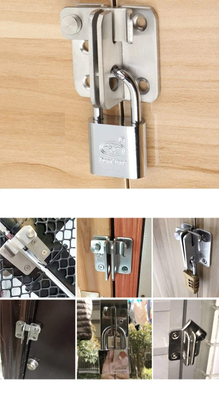 도어 잠금쇠 걸고리 판걸고리 걸쇠 잠금장치 상세3