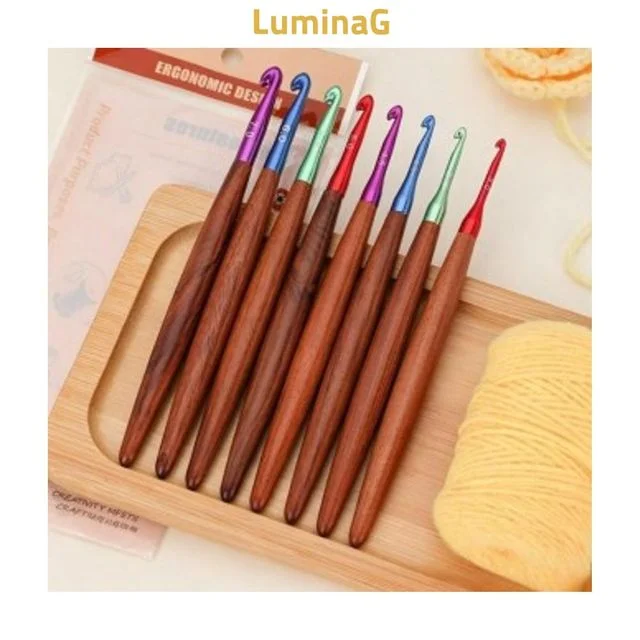 바늘 컬러 원목 코바늘 단품 뜨개바늘 질도구 의류 가방
