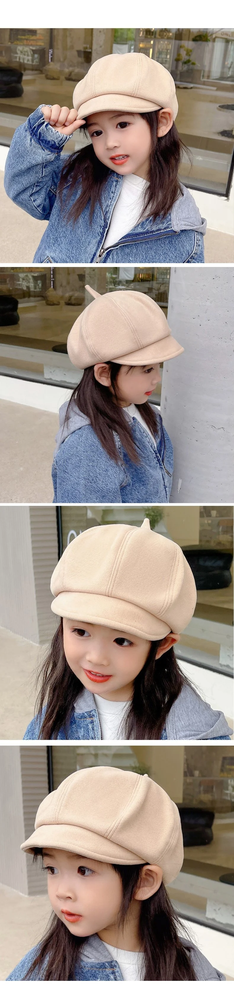 아동 베레모 유아 어린이 아이 남아 여아모자 가을 겨울 빵모자 방한모 상세3