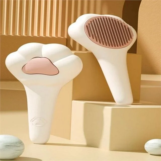 고양이 브러쉬 고양이 슬리커 브러쉬 반려동물 원터치 죽은 털갈이 용품 미용