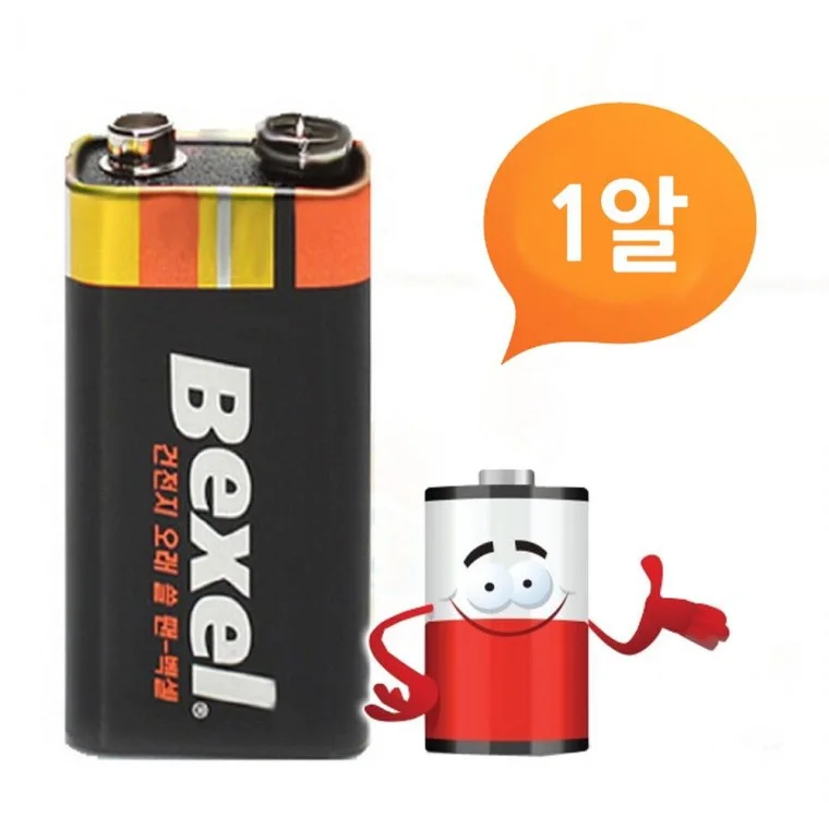 9V 벡셀 망간 건전지 1P BEXEL 6F22밧데리 배터리 빠데리