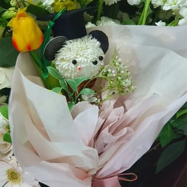졸업꽃다발토퍼 초등입학선물 졸업토포 졸업식꽃다발 졸업파티 입학선물 어린이집졸업선물 조화 비누꽃