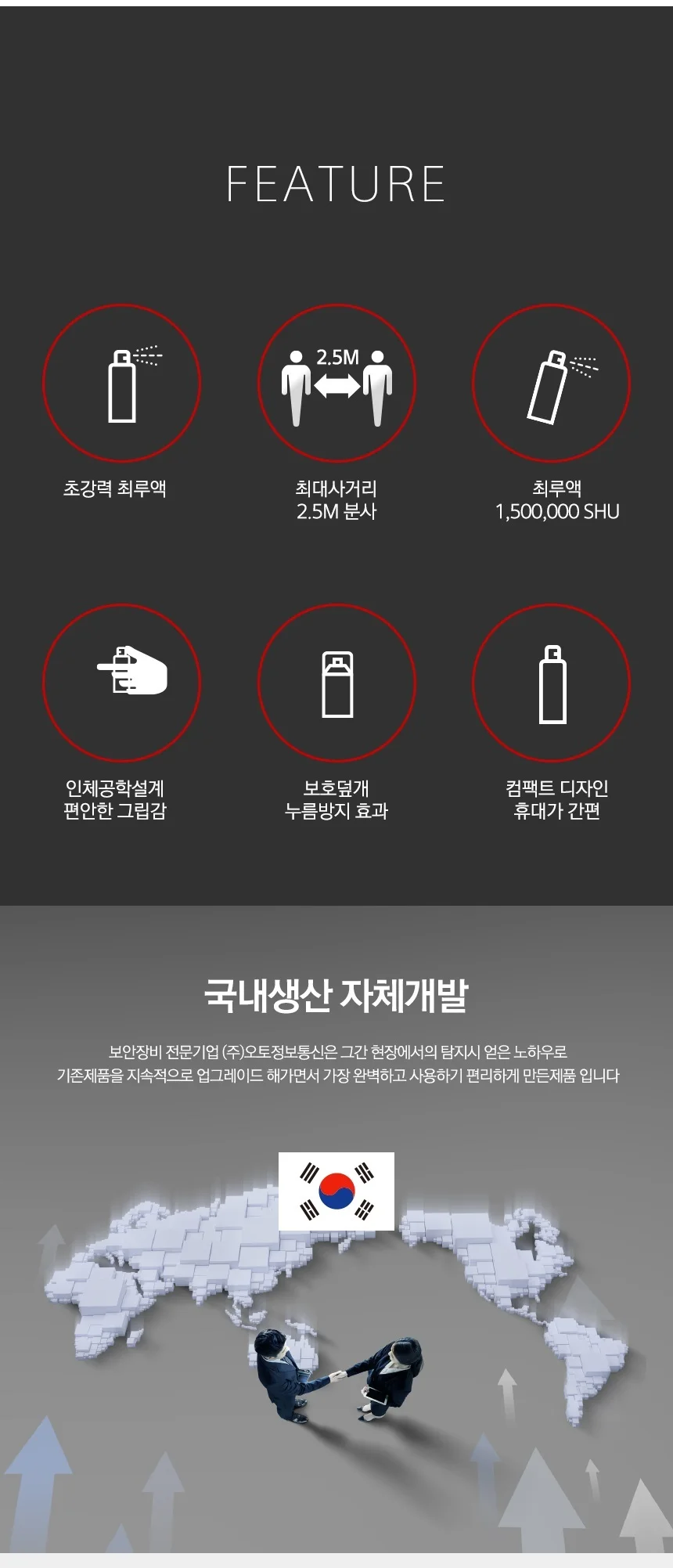 미니 Bit 호신용품 스프레이 강력캡사이신 액체발사형 상세2