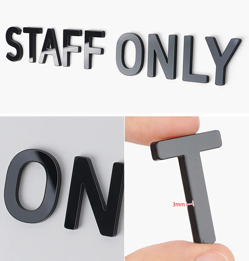 STAFF ONLY 입체사인 통제구역 가게소품 매장 입체글자 돌출간판 상세7