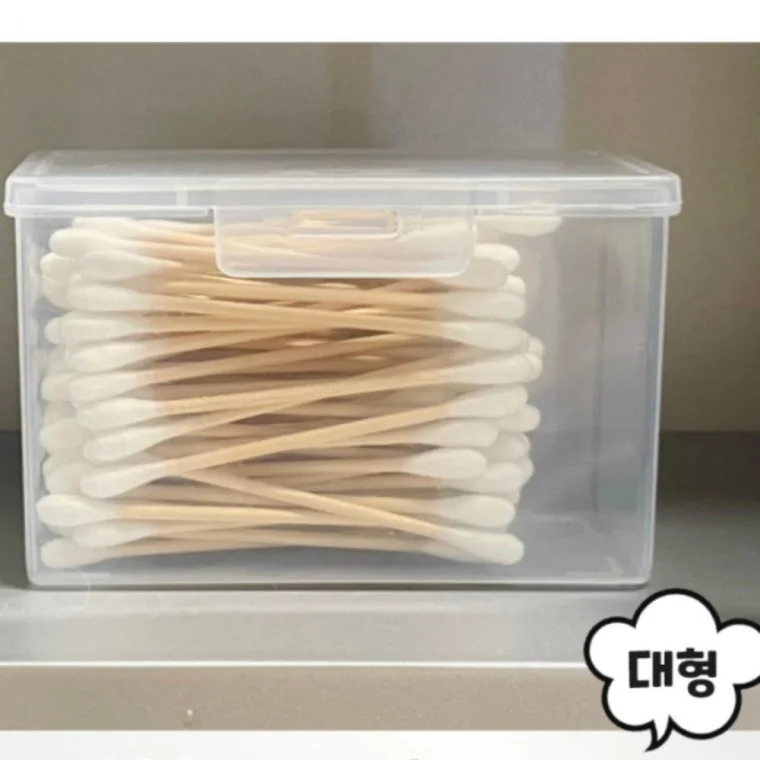 면봉 케이스 치실 대형 수납 대형보관함 정리 보관함 면봉케이스 정돈