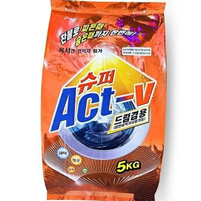 세탁 가루 세제 5kg 일반 세탁 세제 대용량 드럼 찬물 섬유 겸용 빨래 산소계 찌든때 효소계 세탁실 보조제