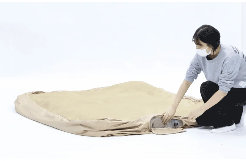 웨이브블럭에어매트 40cm 더블 2인용 자충침대 자동베드 텐트바닥 상세5