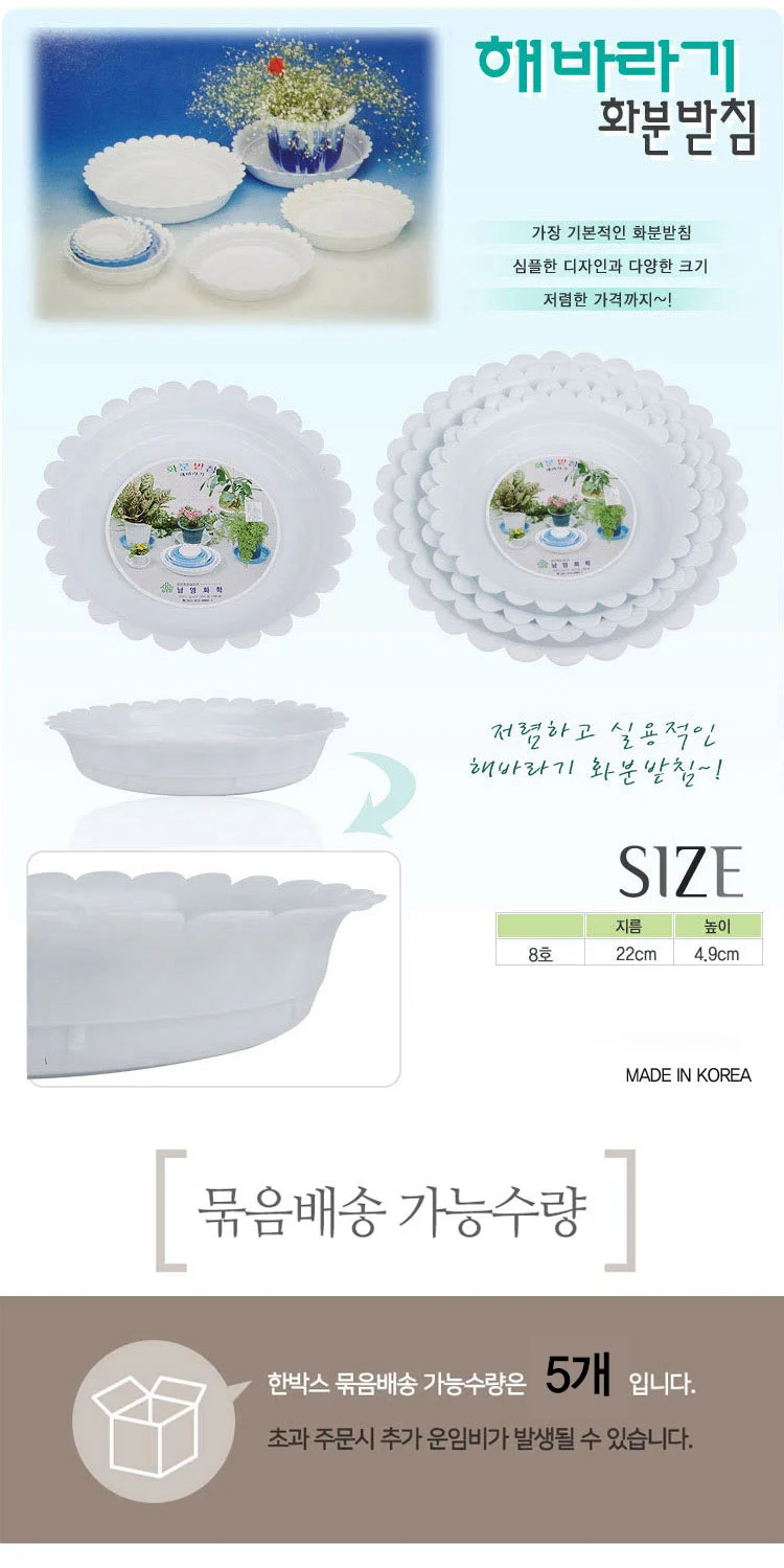 플라스틱 화분 텃밭 화분 식물 꽃 홈가드닝 22cm 상세2