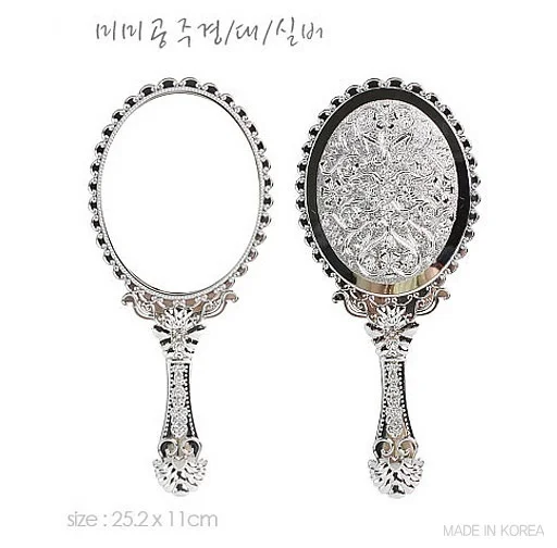 공주거울-대(11x25.2cm) 실버 손거울 상세2