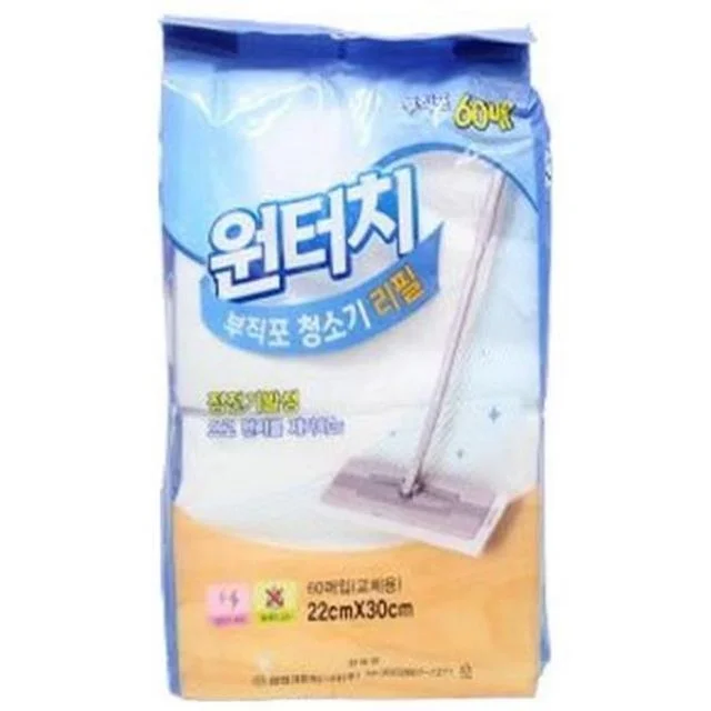 일회용 청소포 물걸레 청소포 마른 재사용 정전기 바닥 교체용 리필 걸레포 다용도 청소 간편 거실 생활