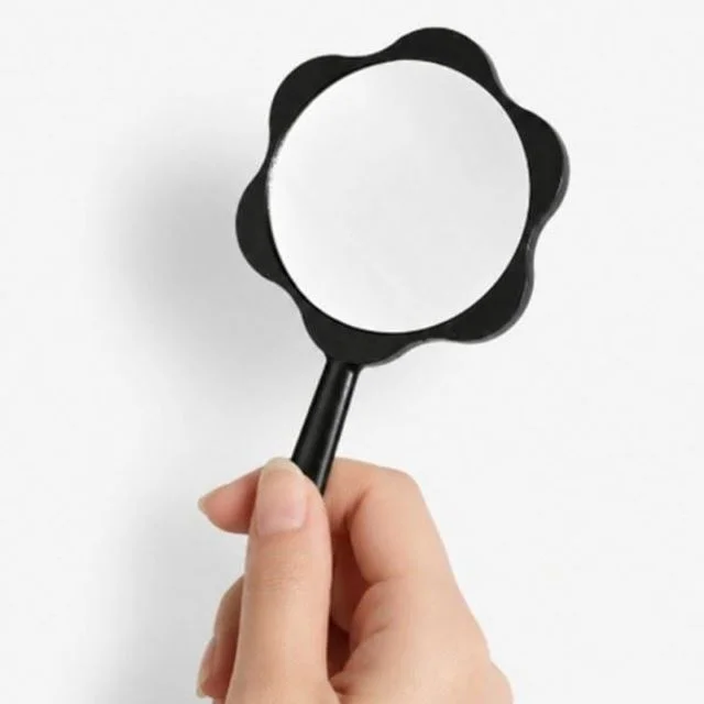 거울 여행 블랙 손거울 손잡이 휴대용 작은 여행용거울 원형손거울 예쁜손거울 미니손거울 핸드미러
