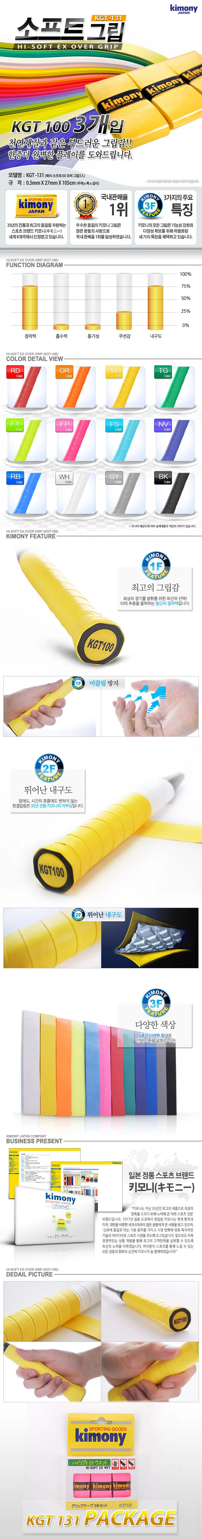 키모니EX 오버그립 3p 배드민턴 라켓 그립 테이프 상세2
