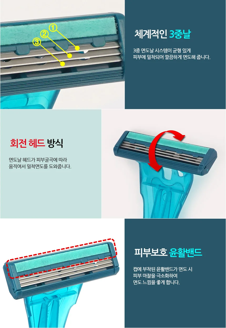 도루코 터치 쓰리 면도기 8P 상세2