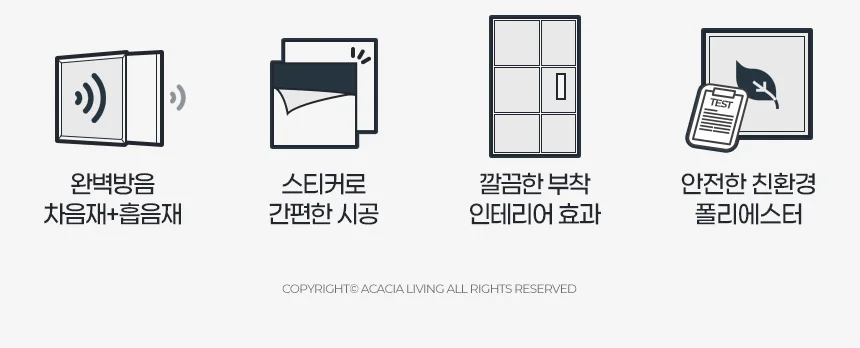 하나로보드 실내방음벽 설치 문 시트 화장실차음판 아파트방음재 상세2