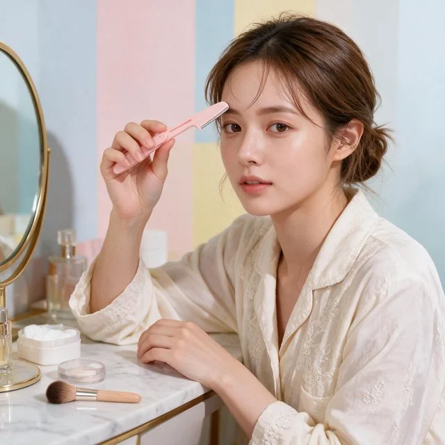 눈썹칼 접이식 디자인 왁싱 정리 눈썹관리 화장대 미용 용품 뷰티 아이템