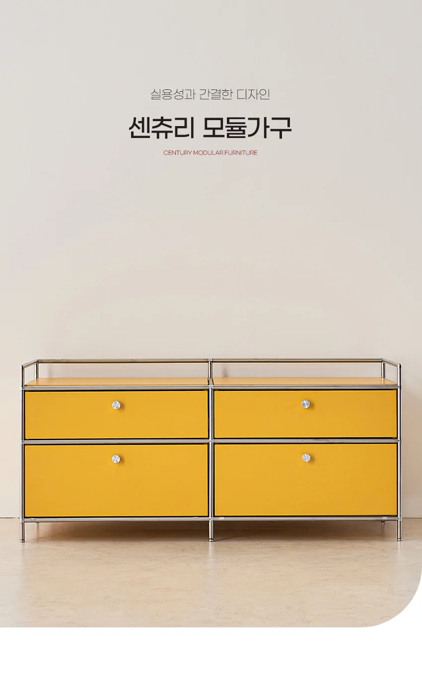 가구산책 모듈 가드 2단 서랍 거실장 1200 H343 상세3
