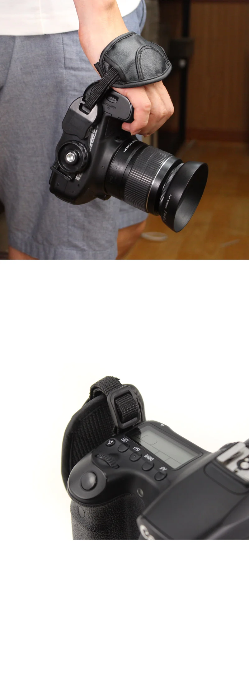 DSLR 카메라 핸드 그립 스트랩 가죽 손잡이 소니 니콘 호환 상세4
