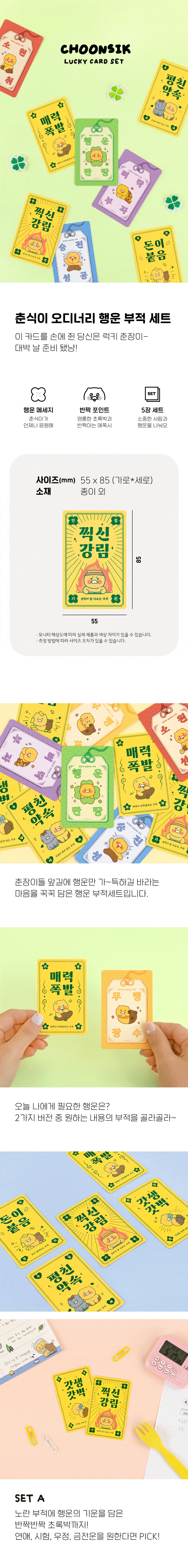 춘식이 행운 부적 응원선물 덕담카드 명언카드 상세1