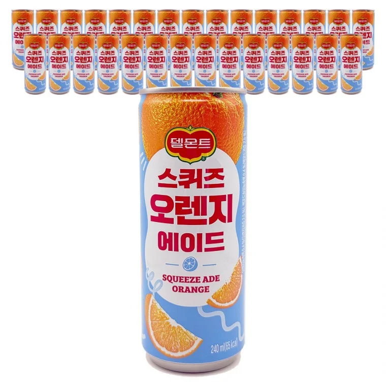 롯데칠성 델몬트 스퀴즈 오렌지 에이드 240ml x 30개