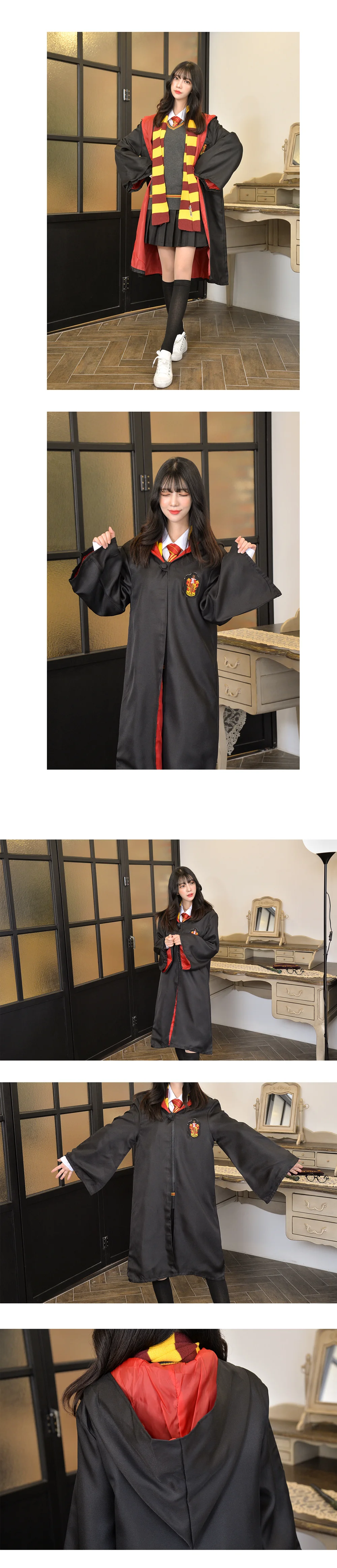 마법학교 영리한 마법사 레드 망토 상세1