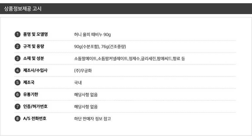 허니 율피 때비누 90g 상세3