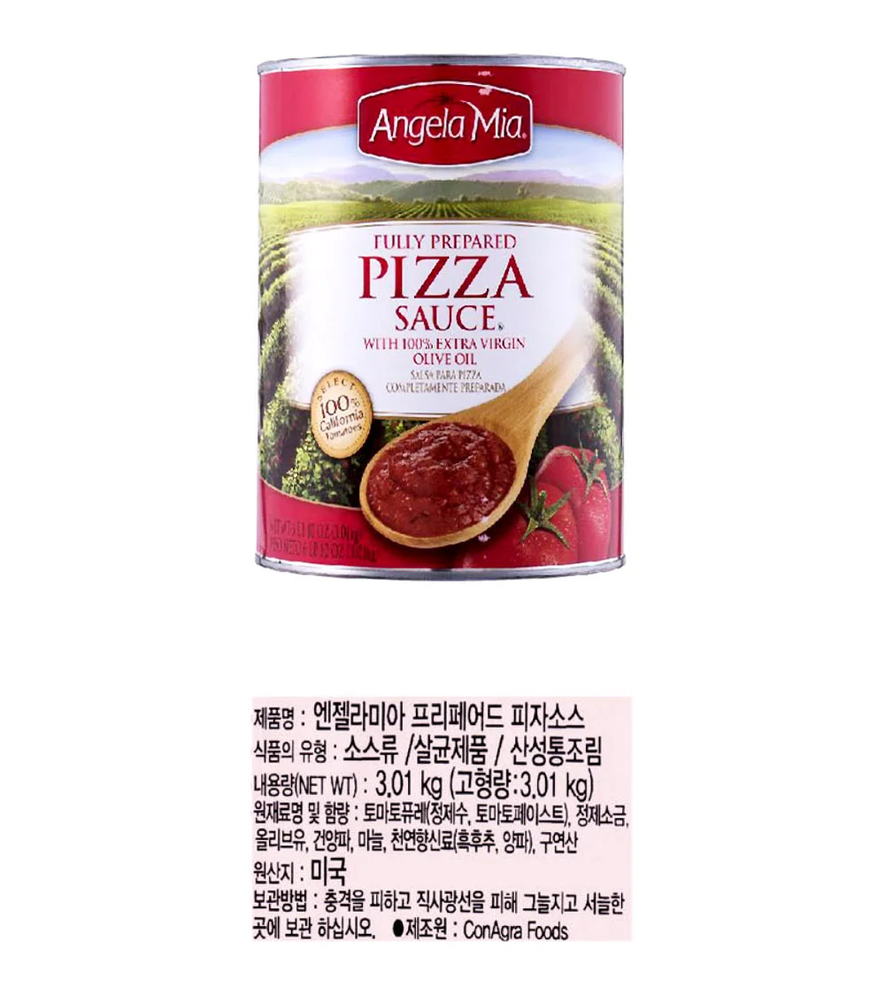헌트안젤라미아 피자소스 3.03Kg X 6개 토마토소스 상세2
