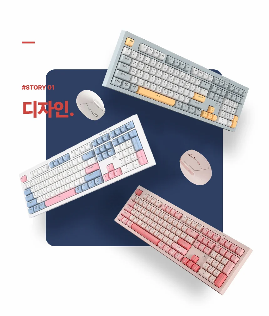지클릭커 WMK600 사일런스 M RGB 무소음 무선 세트 핑크 상세3