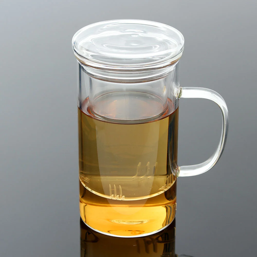 베이직 내열유리 티머그 550ml 거름망머그컵