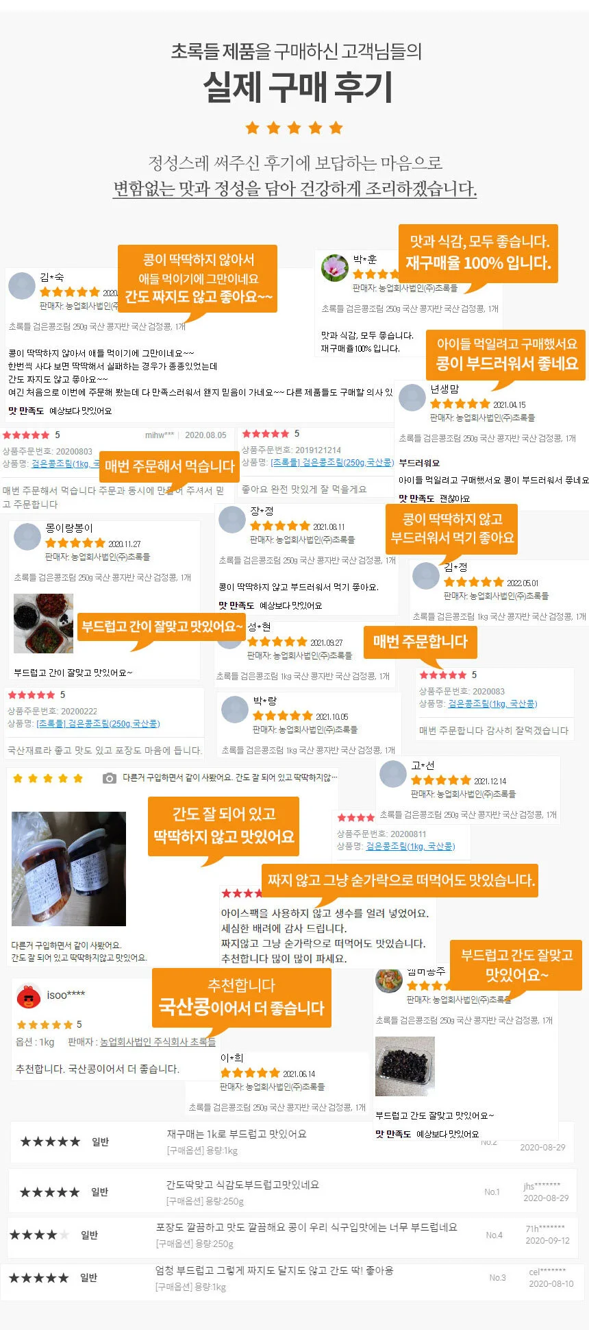 매력반찬 국산 검은콩 조림 250g 상세1