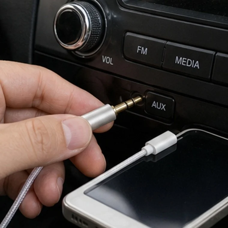 Type C 3.5mm AUX 페브릭 오디오 케이블 1M 카오디오 연결