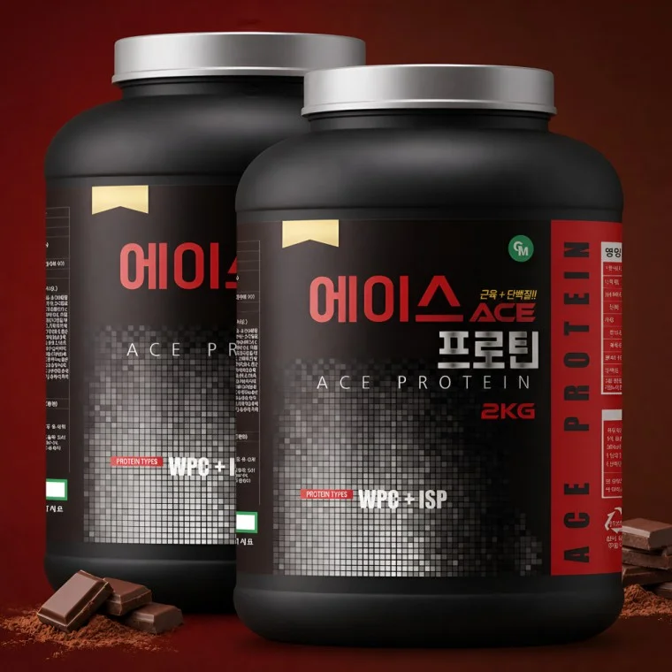 에이스프로틴 단백질 보충제 쉐이크 농축 유청 WPC 헬스보충제 프로틴 초코맛 1+1