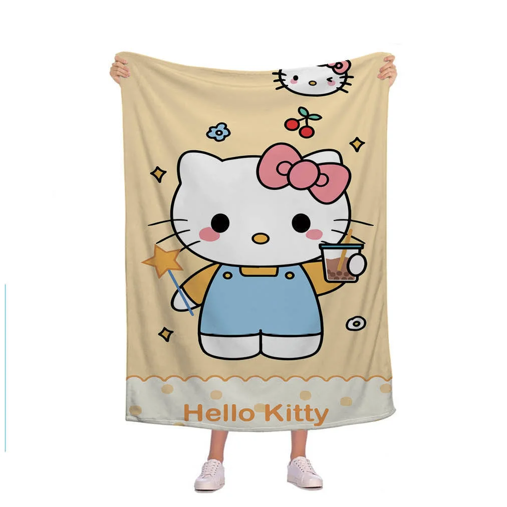3D 신제품 Hellokitty 케티캣 산리오 담요 담요 아마존 신상품 크로스보더 플란넬 상세2