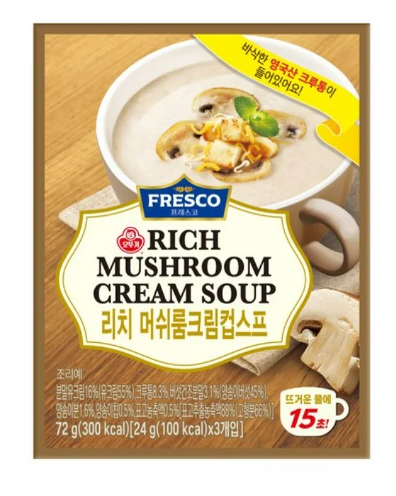 오뚜기 리치 머쉬룸크림 컵스프 72G 상세2
