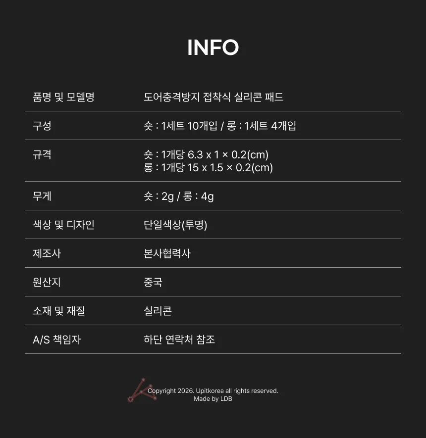 도어충격방지 접착식 실리콘 패드 숏 상세4