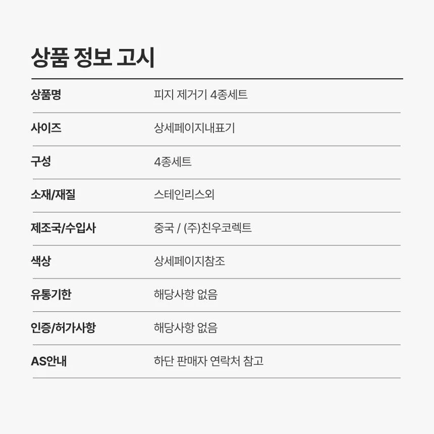 피지압출기 4종 세트 블랙헤드 피지 제거 피부관리 압출 도구 상세2