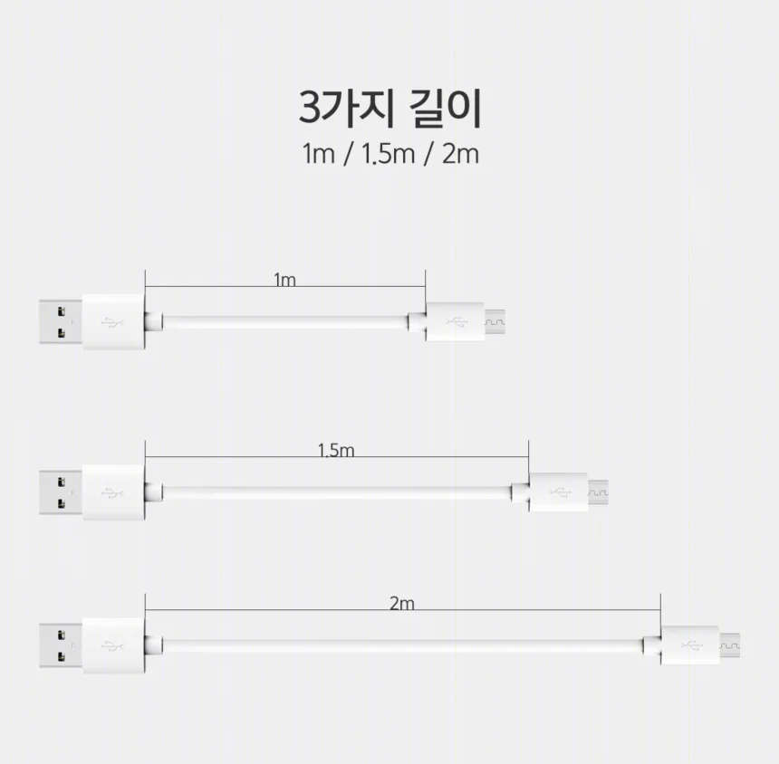 고속충전케이블 5핀/C타입(1M/1.5M/2M) 상세5