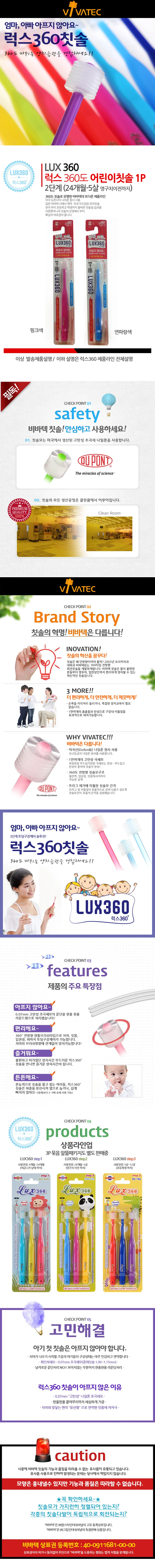어린이 360도 회전 칫솔 24개 상세2